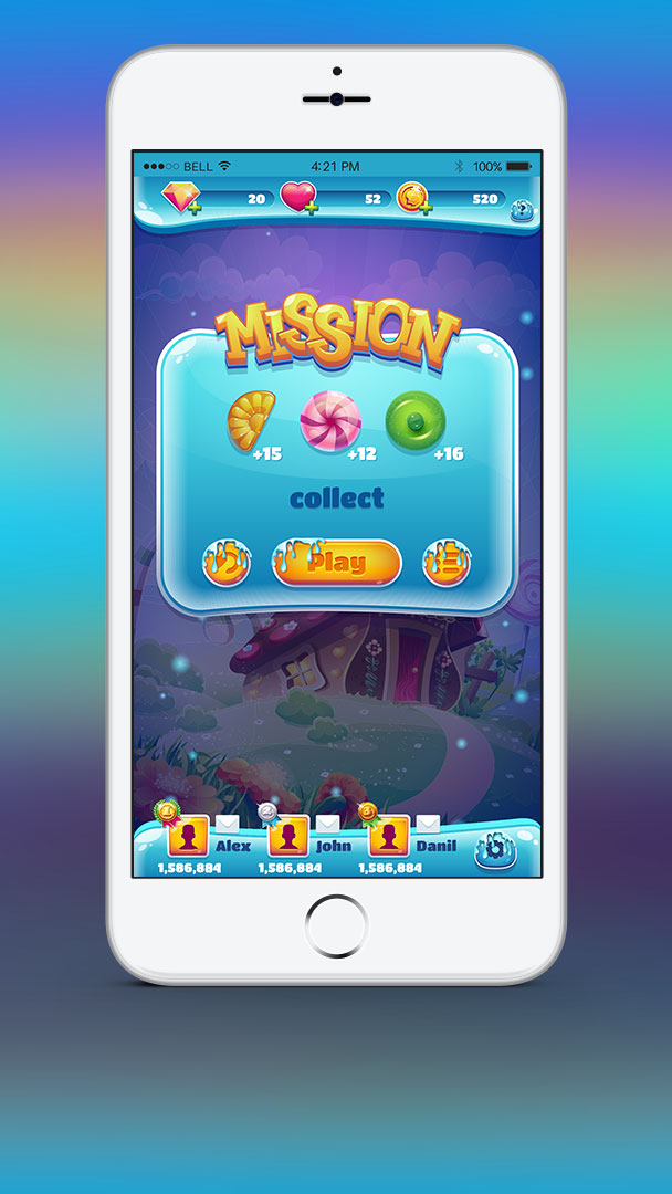 Sweet World Game Gameplay Screenshot Mission Start Candy