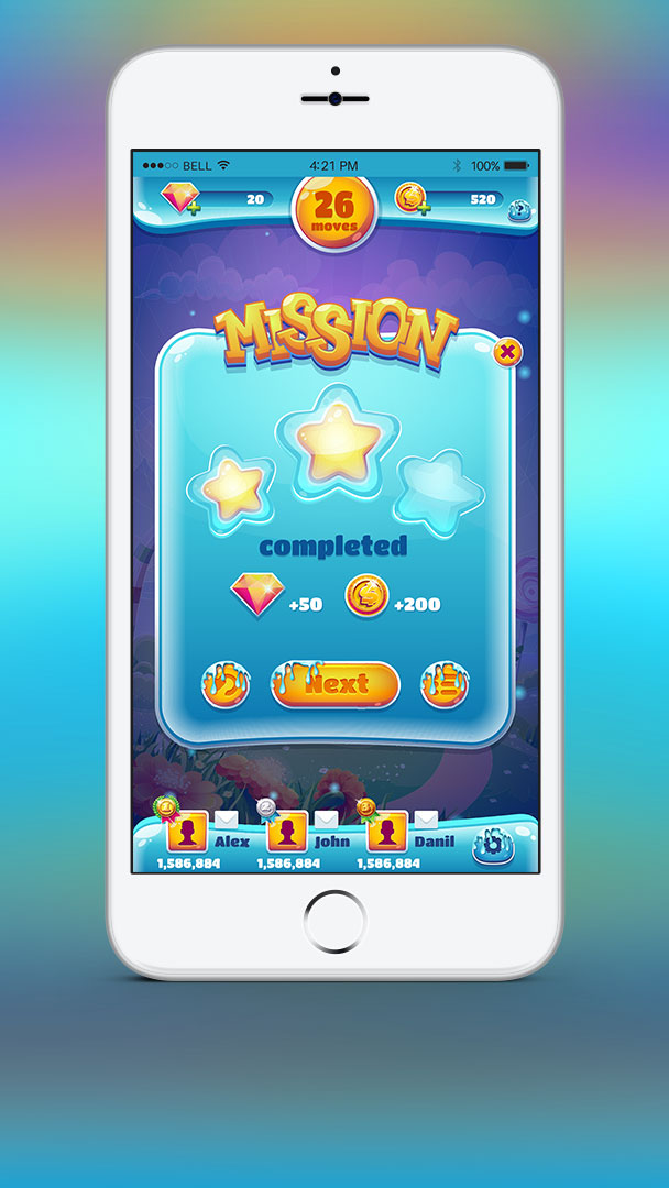 Sweet World Game Gameplay Screenshot Mission Completed Candy Stars